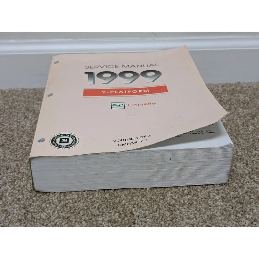 1999 Chevrolet Corvette OEM Service Manual Book #3‎ Gmp/99-y-3